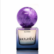 SACRED eco-luxe perfume, captivates you with an enigmatic sensuality composed of Orchids emboldened by a sultry base of Musk.